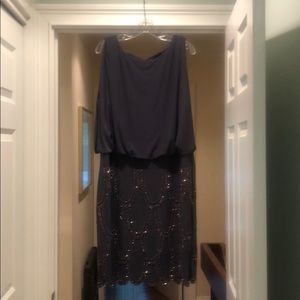 Dark Gray dress with embellishment skirt, size 18W